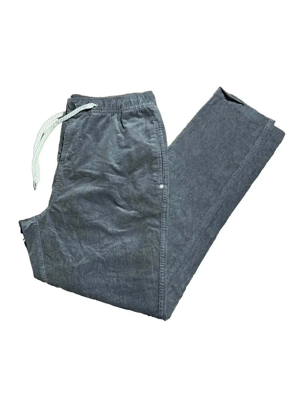 Vuori Optimist Corduroy Pants Mens Large Dark Grey Tapered Stretch V440 30